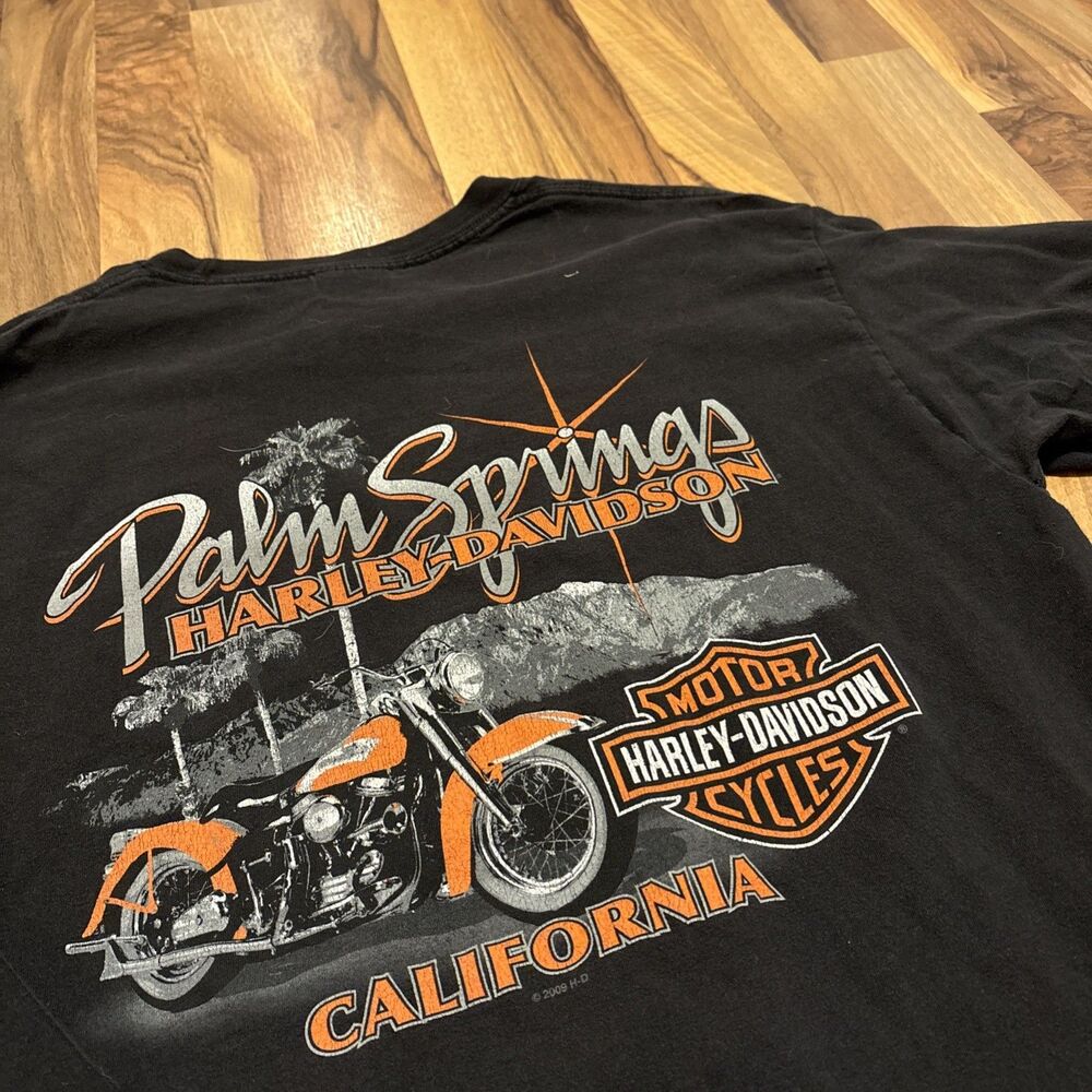 Vintage 2009 Harley-Davidson Palm Springs California Graphic Longsleeve L EUC
